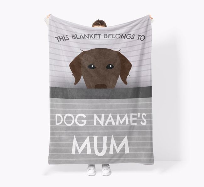 'This Blanket Belongs To...' - Personalised {breedFullName} Blanket: Premium Sherpa Fleece